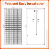 ACOPOWER 200 Watt 24 Volt 9BB Cell Monocrystalline Solar Panel